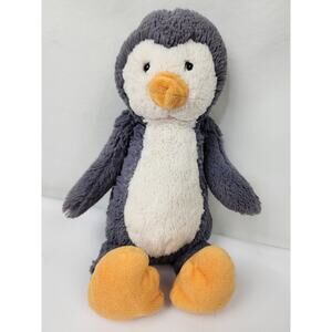 Jellycat Bashful Penguin Gray/White Stuffed Animal Plush 12" Clean Soft Retired